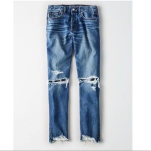 High waisted girlfriend jeans